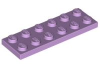 Plate 2x6, Part# 3795 Part LEGO® Lavender  