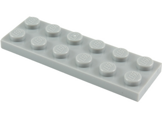 Plate 2x6, Part# 3795 Part LEGO® Light Bluish Gray  