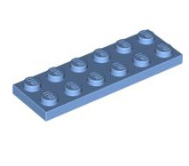 Plate 2x6, Part# 3795 Part LEGO® Medium Blue  