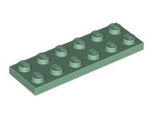 Plate 2x6, Part# 3795 Part LEGO® Sand Green  