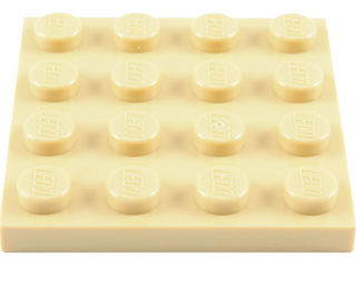 Plate 4x4, Part# 3031 Part LEGO® Tan  