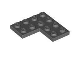 Plate 4x4 Corner, Part# 2639 Part LEGO® Dark Bluish Gray  