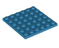 Plate 6x6, Part# 3958 Part LEGO® Dark Azure  