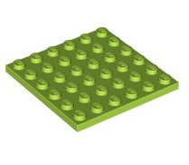 Plate 6x6, Part# 3958 Part LEGO® Lime  