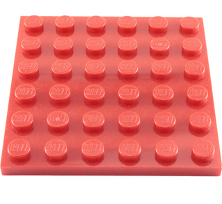 Plate 6x6, Part# 3958 Part LEGO® Red  