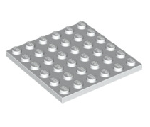 Plate 6x6, Part# 3958 Part LEGO® White  