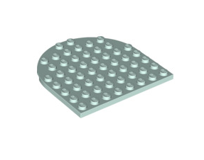 Plate Round, 8x8 Rounded End, Part# 41948 Part LEGO® Light Aqua  