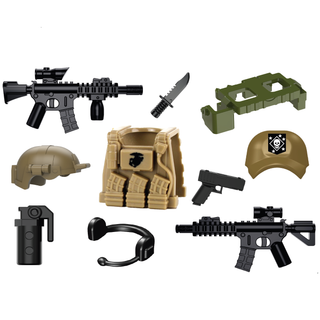 Marine Raider Tactical Gear Pack Custom Minifigure Toy Accessories Custom Weapon Battle Brick
