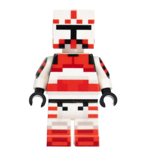 Red Block Trooper, (MANDR) Custom minifigure MandRproductions