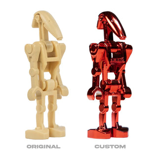 Custom Red Chrome Droid, MandR04 Custom minifigure MandRproductions