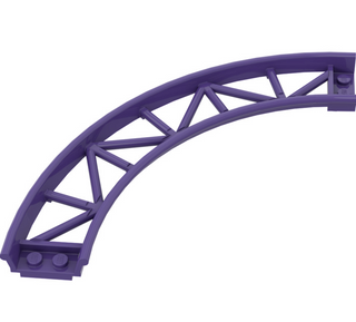 Roller Coaster Curve, 90 Degrees, Part# 25061 Part LEGO® Dark Purple  