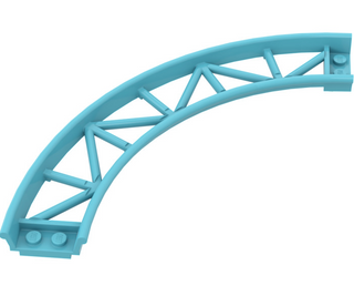 Roller Coaster Curve, 90 Degrees, Part# 25061 Part LEGO® Medium Azure  