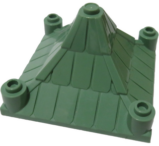 Roof Piece 6x6x3 Peaked, Part# 30614 Part LEGO® Sand Green  