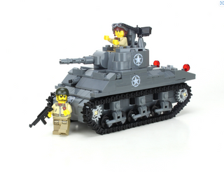 Deluxe M4 Sherman Us WW2 Tank Building Kit Battle Brick   