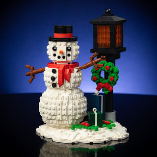 Holiday Snowman Scene Building Kit Bricker Builds   