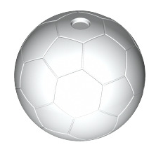 Soccer Ball Plain, Part# x45 Part LEGO® White  
