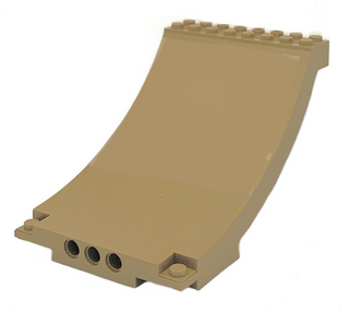 Sports Arena Section/Skateboard Ramp, Part# 43085 Part LEGO® Dark Tan  