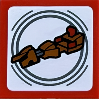 SMART Tag Tile 2 x 2 with SW Speeder Bike Pattern, 102349c01pb005