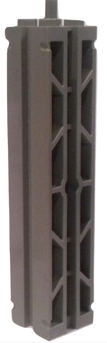 Support 2x2x8 with Grooves and Top Peg (Lattice on 2 Sides), Part# 30646a Part LEGO® Light Gray  