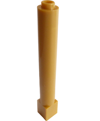 Support 1x1x6 Solid Pillar, Part# 43888 Part LEGO® Pearl Gold  