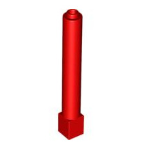Support 1x1x6 Solid Pillar, Part# 43888 Part LEGO® Red  