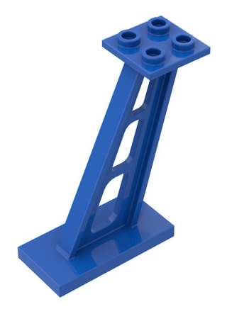 Support 2x4x5 Stanchion Inclined (5mm Wide Posts), Part# 4476b Part LEGO® Blue  