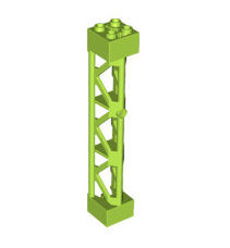 Support 2x2x10 Girder Triangular Vertical Type 4, Part# 95347 Part LEGO® Lime  