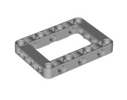 Technic Liftarm, Modified Frame Thick 5x7 Open Center, Part# 64179  LEGO® Light Bluish Gray  
