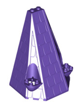 Tower Roof 6x8x9, Part# 33215 Part LEGO® Dark Purple  