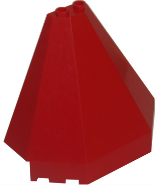 Tower Roof 4x8x6, Part# 6121 Part LEGO® Red  