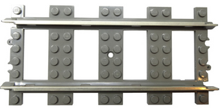 9v LEGO® Train Track, Straight, Part# 2865c01 Part LEGO® Dark Gray  