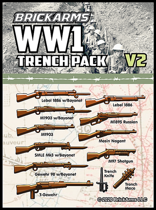 BRICKARMS WW1 TRENCH PACK v2 Custom, Accessory BrickArms