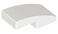 Slope, Curved 2 x 1 x 2/3, Part# 11477 Part LEGO® White 1 Part 