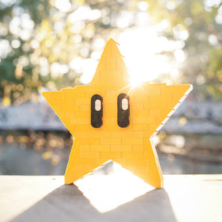 Yellow Star Life-Sized Sculpture Building Kit Bricker Builds   