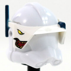 Detail Tigershark Print White Visor- CAC Custom Headgear Accessory Clone Army Customs   