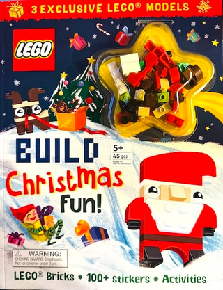 LEGO® Holiday Book - Build Christmas Fun! (Softcover) Book w/ Bricks Stickers Activities