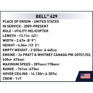 Bell 429 Police Helicopter: COBI Set #26630 Building Kit Cobi Toys