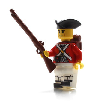 British Revolutionary War Redcoat Soldier Custom Minifigure, BB32