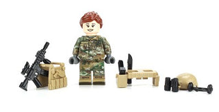 Season 1 Collectible Female Army Combat Soldier Custom Minifigure, BB33