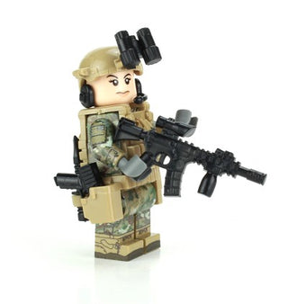 Season 1 Collectible Female Army Combat Soldier Custom Minifigure, BB33