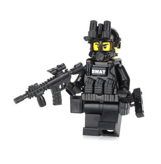 SWAT Police Officer Assaulter Custom Minifigure, BB49