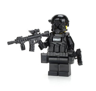 SWAT Police Officer Assaulter Custom Minifigure, BB49