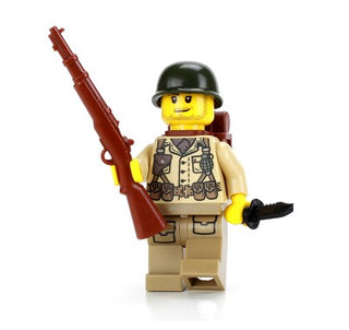 WWII Single U.S. Army Soldier M1 Garand Rifle Minifigure, BB57