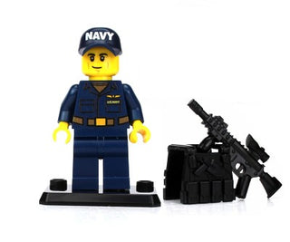 Collectible Navy Crew Member Coveralls Custom Minifigure, BB59