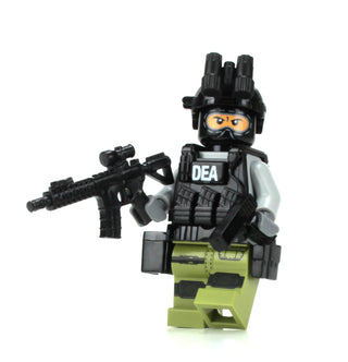 DEA Special Response Team SRT Officer Custom Minifigure, BB60