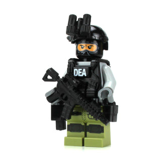 DEA Special Response Team SRT Officer Custom Minifigure, BB60