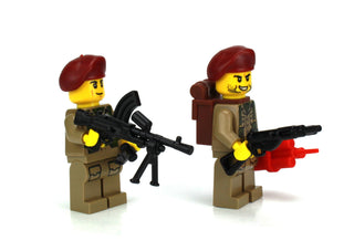 WW2 British SAS Soldier Pair Custom Minifigures, BB6