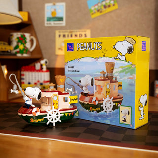 Pantasy x Snoopy Where We Go Series - Steam Boat, 86907 Building Kit Pantasy®