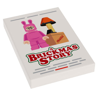 A Brickmas Story Movie Cover (2x3 Tile) - B3 Customs Custom Parts B3 Customs
