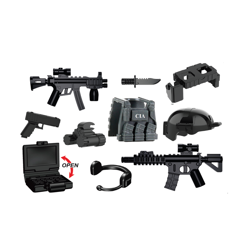 CIA Special Ops Group Tactical Gear Pack Custom Minifigure Toy Accesso ...